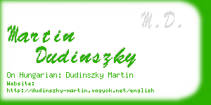 martin dudinszky business card
